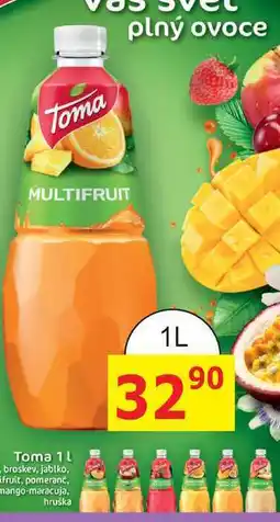 BENE Nápoje Toma 1l PET nabídka