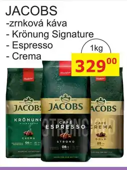 BENE Nápoje JACOBS -zrnková káva 1kg nabídka