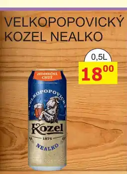 BENE Nápoje VELKOPOPOVICKÝ KOZEL NEALKO 0,5L nabídka