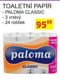BENE Nápoje Paloma toaletní papír 3-vrstvý 24rolí nabídka