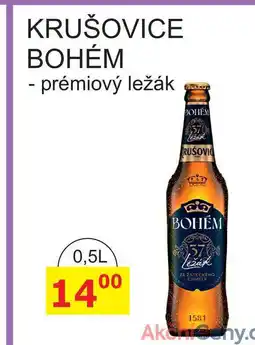 BENE Nápoje KRUŠOVICE BOHÉM - prémiový ležák 0,5l nabídka