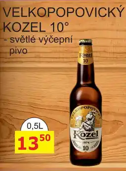 BENE Nápoje Velkopopovický Kozel 10°, výčepní pivo 0,5l 0.5l nabídka