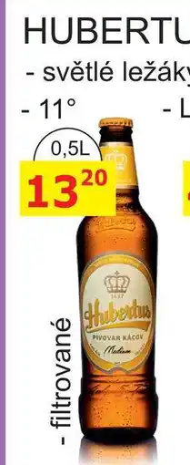 BENE Nápoje Hubertus světlý ležák 11° 0,5l nabídka