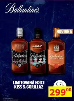 BENE Nápoje Ballantine's KISS GORILLAZ 0,7L nabídka