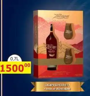 BENE Nápoje ZACAPA SOLERA 0,7L sada se skleničkami nabídka
