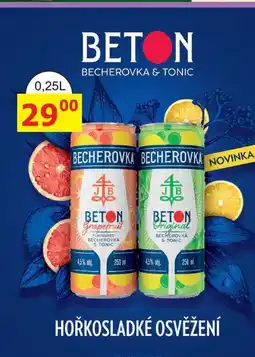 BENE Nápoje BECHEROVKA & TONIC 45% obj. 250ml nabídka