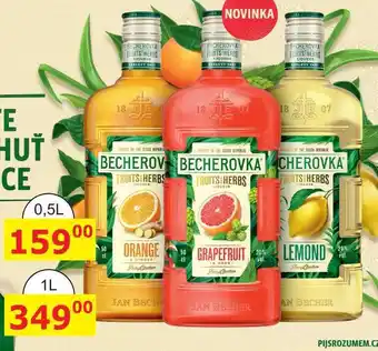 BENE Nápoje BECHEROVIA FRUITS HERRS LIQUEUR 1l nabídka
