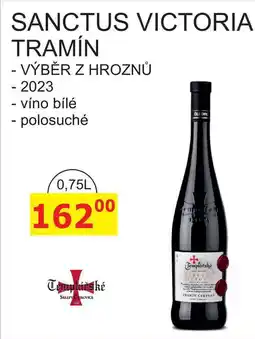 BENE Nápoje Templářské sklepy 0,75l SANCTUS VICTORIA TRAMÍN nabídka