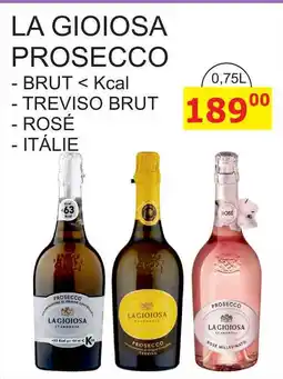 BENE Nápoje LA GIOIOSA PROSECCO - BRUT Kcal 0,75L nabídka