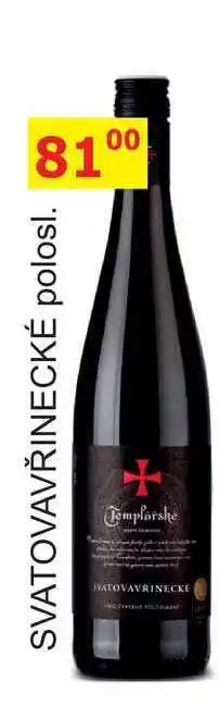 BENE Nápoje Templářské sklepy 0,75l SVATOVAVŘINECKÉ polosl nabídka