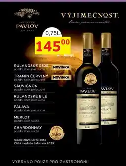 BENE Nápoje PAVLOV MERLOT 0,75l nabídka