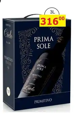 BENE Nápoje PRIMA SOLE PRIMITIVO FUGLIA 3l nabídka