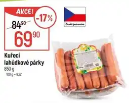Globus Kuřecí lahůdkové párky nabídka