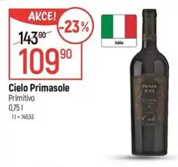Globus Cielo Primasole Primitivo nabídka