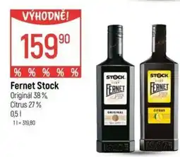 Globus Fernet Stock Originál 38% Citrus 27% nabídka