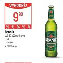 Globus Braník světlé výčepní pivo nabídka