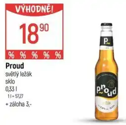 Globus Proud světlý ležák sklo nabídka