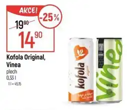 Globus Kofola Original, Vinea plech nabídka