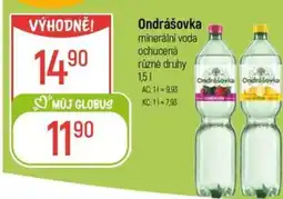 Globus Ondrášovka minerální voda ochucená nabídka