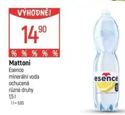 Globus Mattoni Esence minerální voda ochucená nabídka