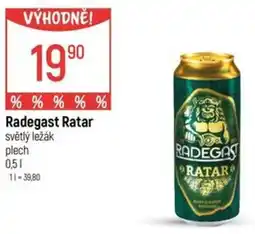 Globus Radegast Ratar světlý ležák plech nabídka