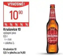 Globus Krušovice 10 výčepní pivo nabídka