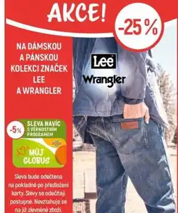 Globus NA DÁMSKOU A PÁNSKOU KOLEKCI ZNAČEK LEE A WRANGLER nabídka