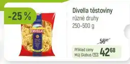 Globus Divella těstoviny nabídka