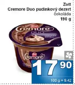 Jip Zott Cremore Duo pudinkový dezert nabídka