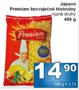 Jip Japavo Premium bezvaječné těstoviny nabídka