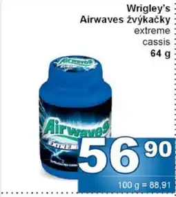 Jip Wrigley's Airwaves žvýkačky nabídka