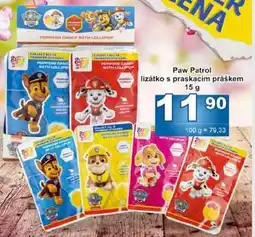 Jip Paw Patrol lízátko s praskacím práškem nabídka