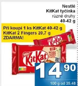 Jip Nestlé KitKat tyčinka nabídka
