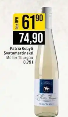 Jip Patria Kobylí Svatomartinské Müller Thurgau nabídka