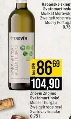 Jip Znovín Znojmo Svatomartinské Müller Thurgau Zweigeltrebe rosé Svatovavřinecké nabídka