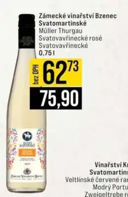 Jip Zámecké vinařství Bzenec Svatomartinské nabídka