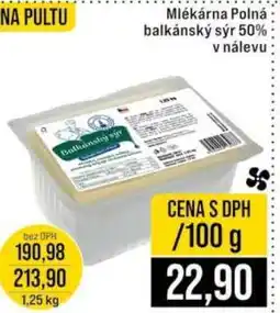 Jip Mlékárna Polná balkánský sýr 50% v nálevu nabídka