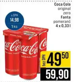 Jip Coca Cola original zero Fanta pomeranč nabídka