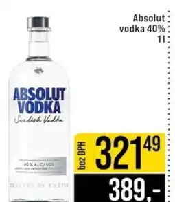 Jip Absolut vodka 40% 1l nabídka