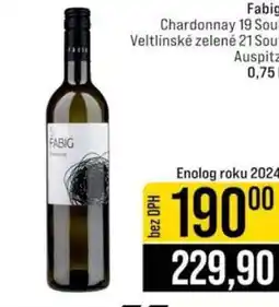 Jip Fabig Chardonnay 19 Sauvignon 21 Veltlínské zelené 21 Sauvignon Auspitz nabídka