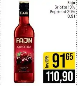 Jip Fajn Griotte 18% Peprmint 20% 0,5 l nabídka