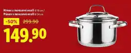Lidl Hrnec z nerezové oceli pr. 16 cm/Pánev z nerezové oceli pr. 24 cm nabídka