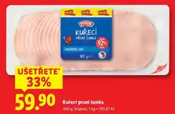 Lidl Kuřecí prsní šunka, 300 g nabídka