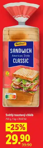 Lidl Světlý toastový chléb, 750 g nabídka
