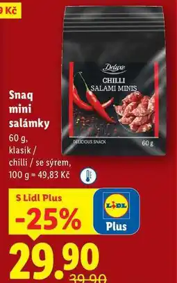 Lidl Snaq mini salámky, 60 g nabídka