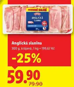 Lidl Anglická slanina, 300 g nabídka