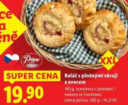 Lidl Koláč s plněnými okraji a ovocem, 140 g nabídka