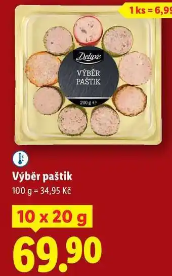 Lidl Výběr paštik, 10x 20 g nabídka