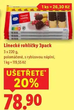 Lidl Linecké rohlíčky 3pack, 3x 220 g nabídka