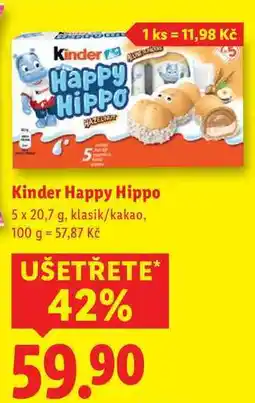 Lidl Kinder Happy Hippo, 5x 20,7 g nabídka